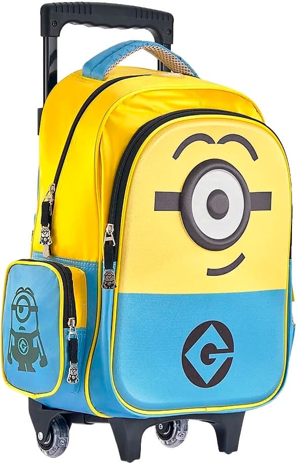 Mochila Escolar com Rodas Rpc Minions Mns005-BP102T