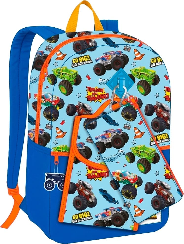 Mochila Escolar Hot Wheels 3 Em 1 - Hws022-SE001B