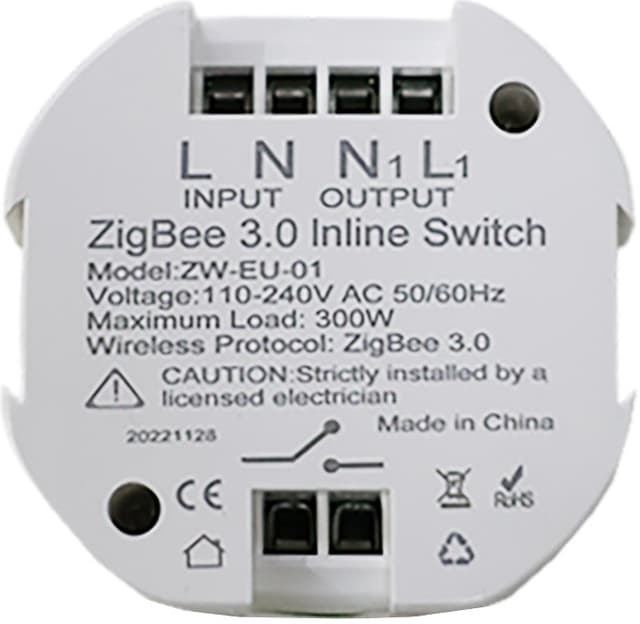 Módulo Zemismart Zigbee Zw-Eu-01 300W Bivolt Branco