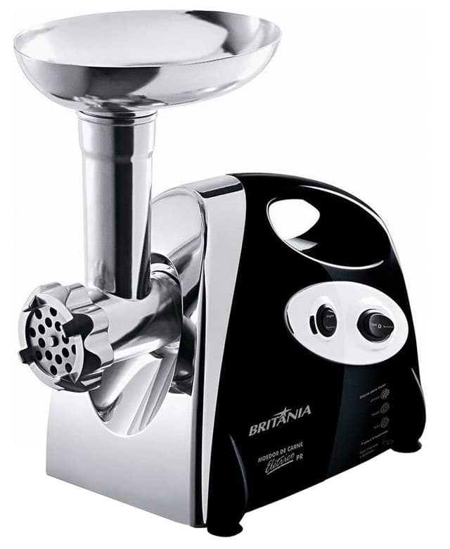 Moedor de Carne Elétrico Britania Pr Preto/Inox