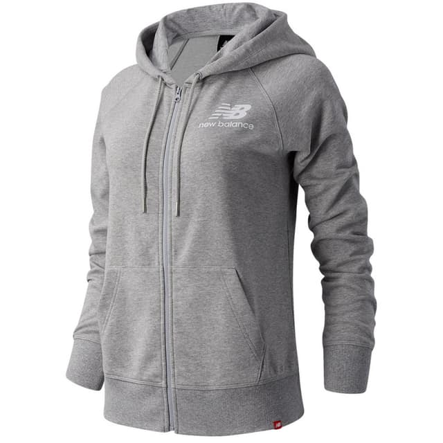 Moletom New Balance Feminino Essentials M Cinza - WJ03530AG