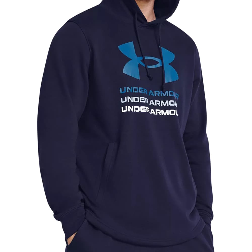 Moletom Masculino Under Armour Rival Terry Graphic M Azul