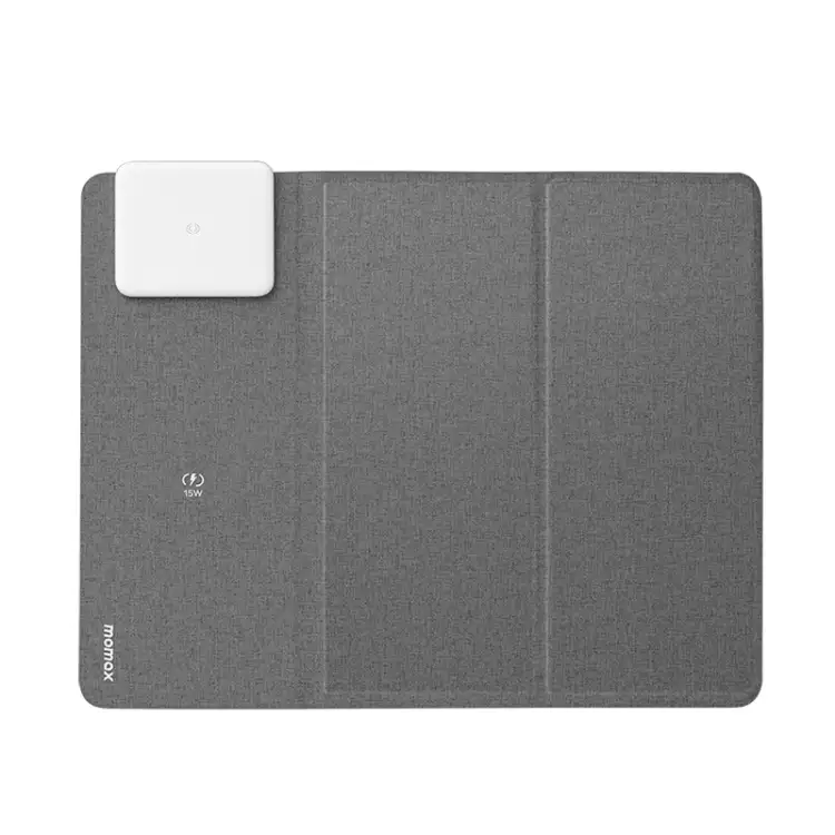 Carregador com Mouse Pad Momax Q.Mouse Pad3 Cinza