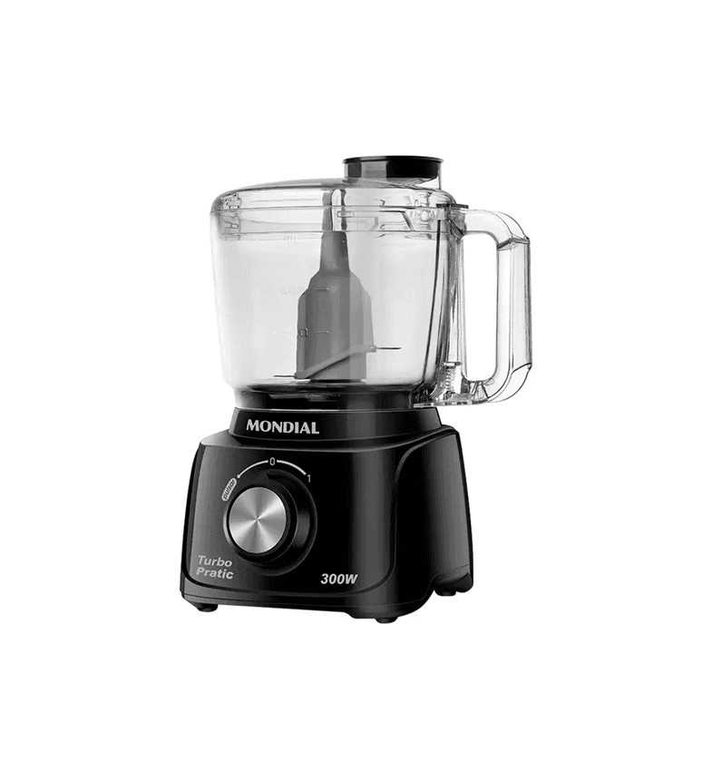 Mini Processador Mondial Turbo Pratic MP-16-B 300W/500ML 220V Preto