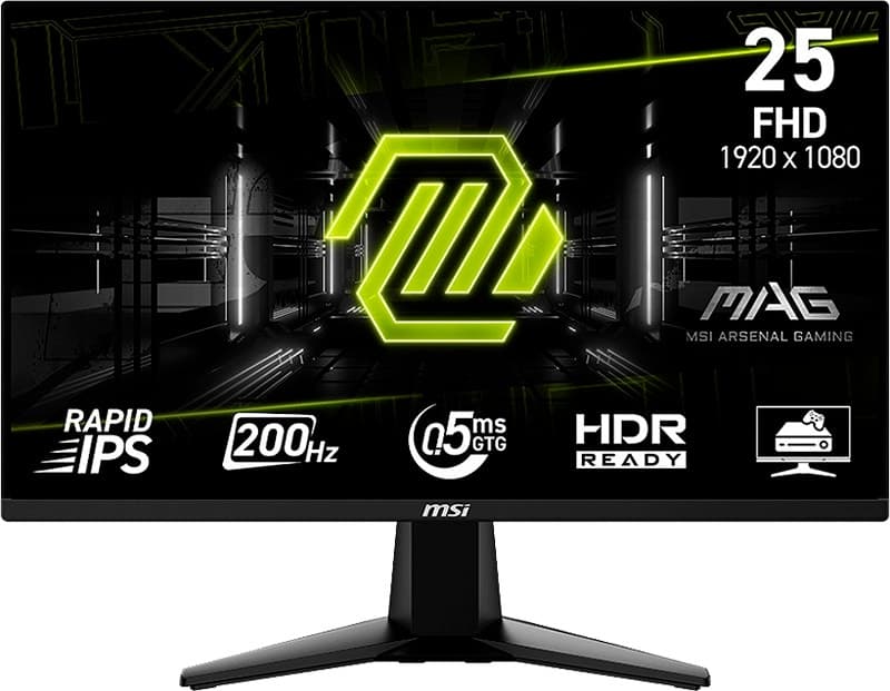 Monitor Gamer Msi Mag 255F e20 Full HD 0.5ms/200Hz/HDMI/DP