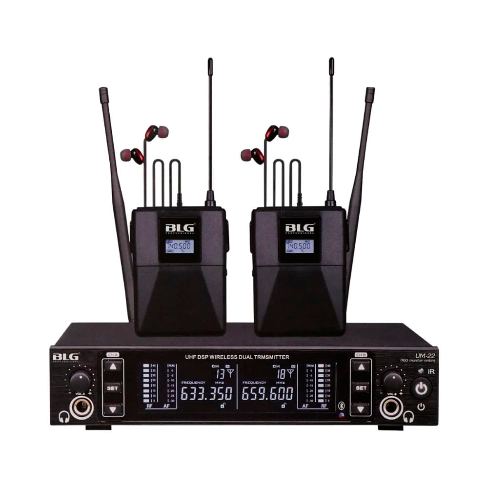 Monitor Sem Fio de Retorno Blg Uhf-Um-22 Preto