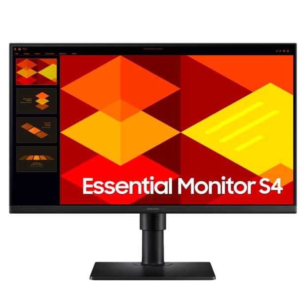 Monitor Samsung Essential S4 LS24D402GANXGO 24" Full HD 100Hz IPS – Preto