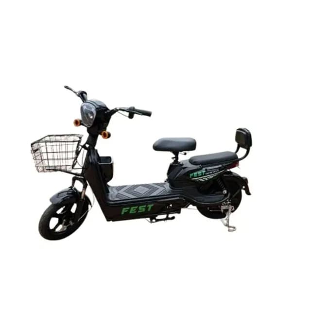 Moto Elétrica Fest Q-500 32km/h 500W/48V Chumbo Preto