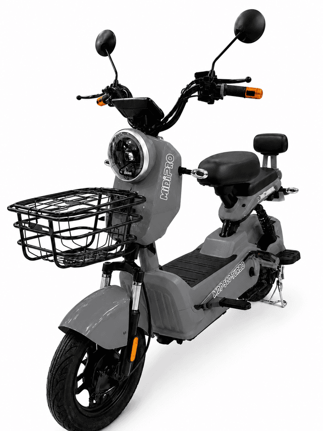 Moto Elétrica Moto Midi Pro Mdp-500TURBO 500W 48V/20Ah Cinza (Acompanha Capacete)