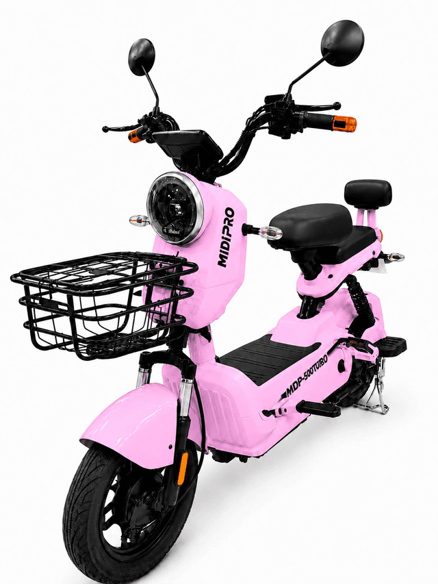 Moto Elétrica Moto Midi Pro Mdp-500TURBO 500W 48V/20Ah Rosa (Acompanha Capacete)