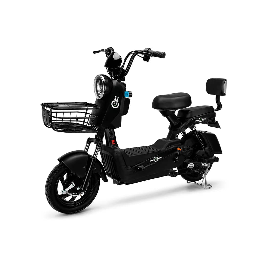 Moto Elétrica Smart Wheel Sw 001 Preta 1000W 48V 20Ah Lítio No Paraguai