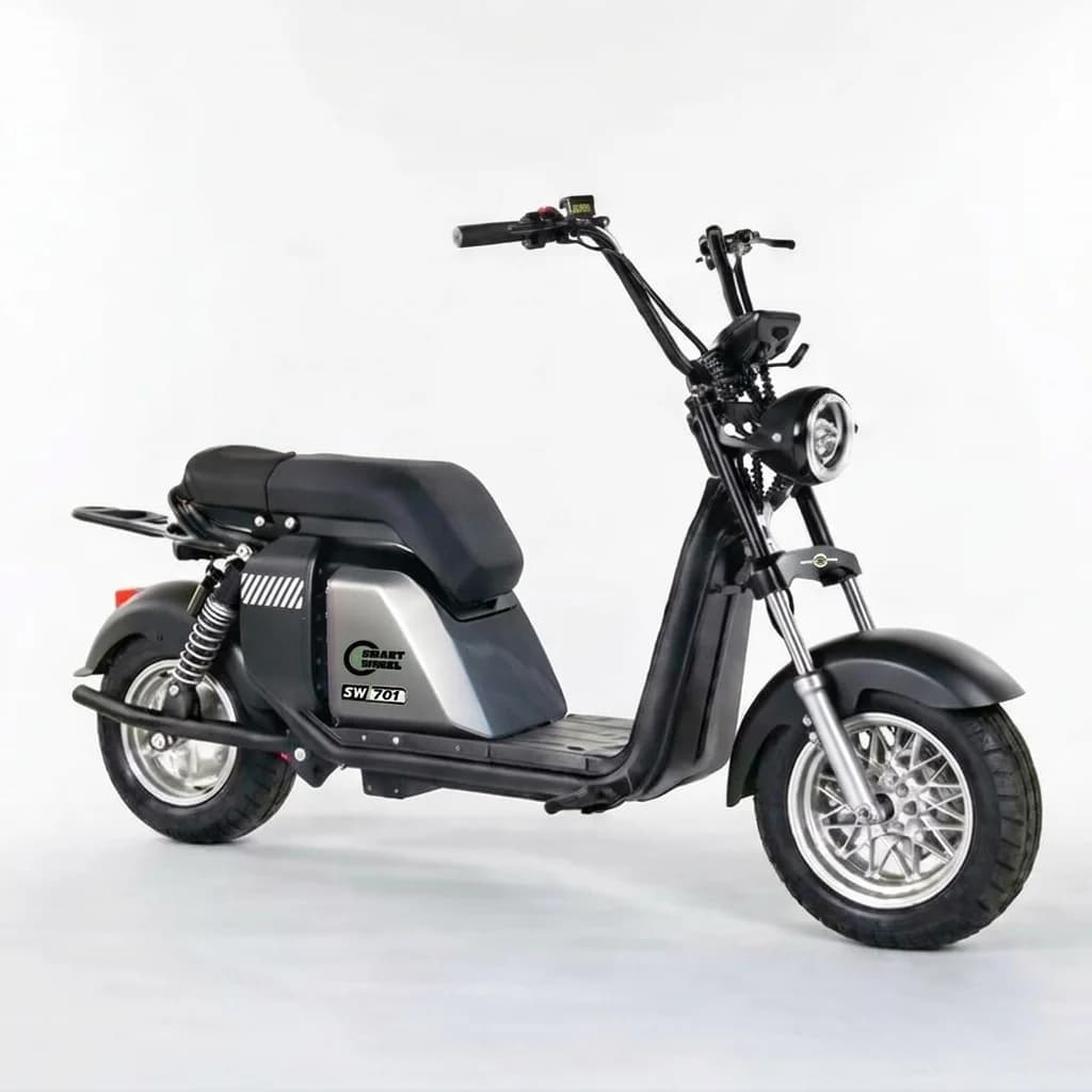Moto Elétrica Smart Wheel Sw701 1000W 32km/h Preta