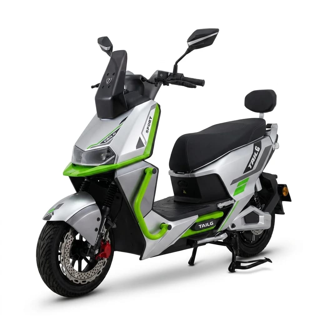 Moto Elétrica Tailg T73 32km/h Cinza/Verde
