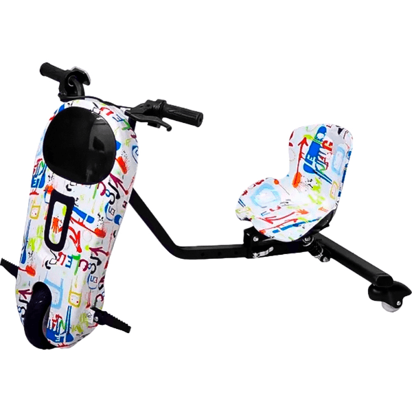 Moto Triciclo Eletrico Interbras Swift N2 / 6.5" / Com Bluetooth / LED / 350W - Branco Grafitti