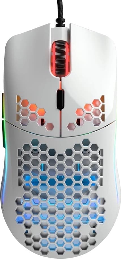 Mouse Gamer Glorious Model O Minus RGB - Glossy White (Com Fio)