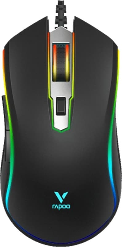 Mouse Óptico Gamer com Fio Rapoo V25S USB Preto