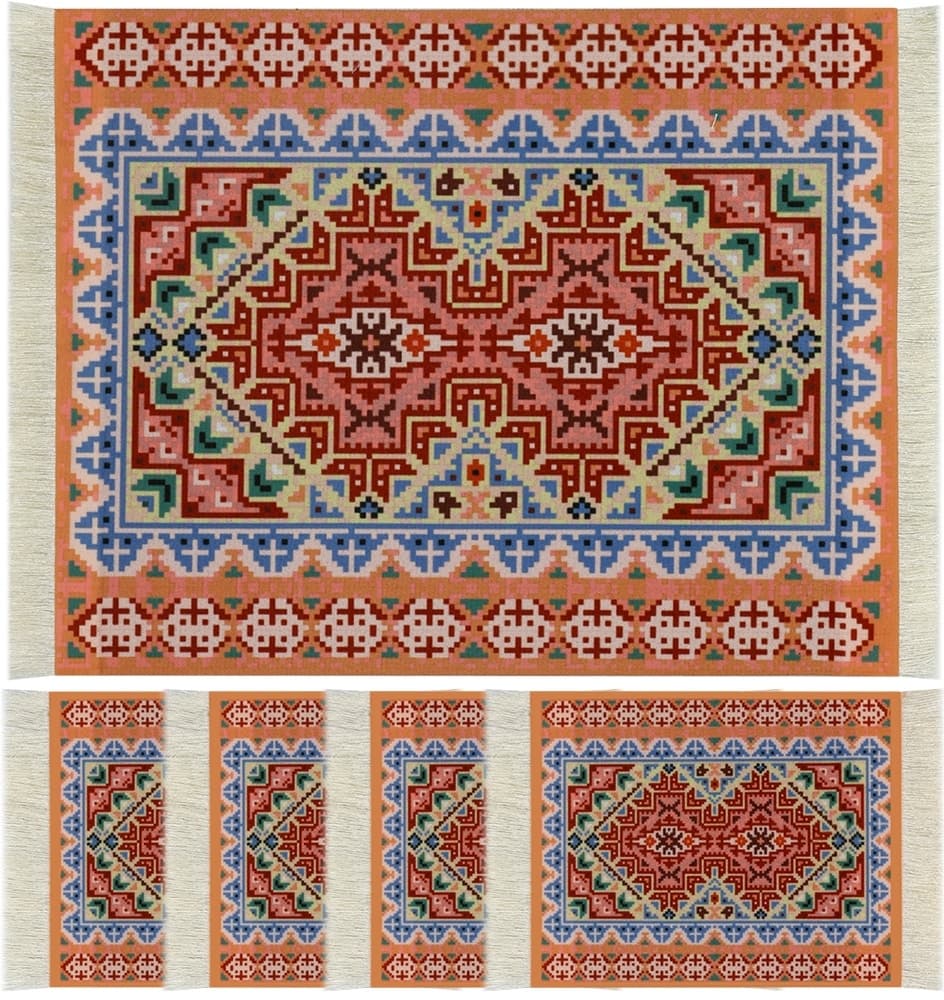 Mouse Pad Farjini Fj-05-K Arabesque (18 X 23 Cm) + 4 Porta-Copos