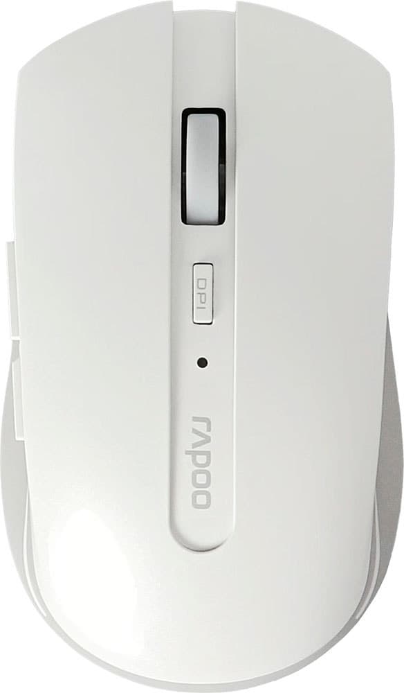 Mouse Rapoo 7200M Silencioso Sem Fio 2.4GHz Branco