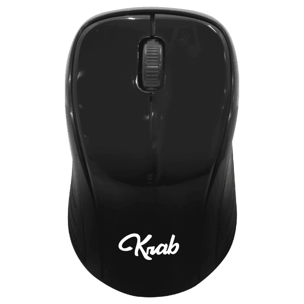 Mouse Sem Fio Krab Kbmi12 1200DPI 3 Botões Preto