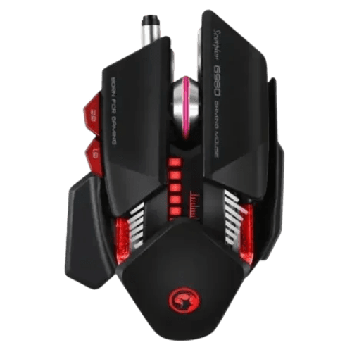 Mouse Gamer Marvo Scorpion G980 6 Botões Preto/Vermelho