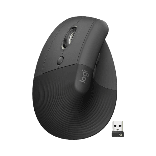 Mouse Vertical Logitech Lift Canhoto 910-006467 Grafite