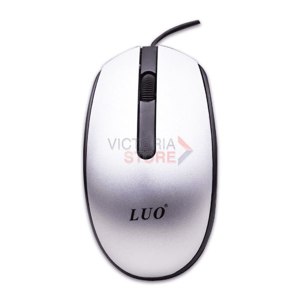 Mouse Óptico com Fio Luo Lu-3049 1000DPI USB-A Cinza/Preto