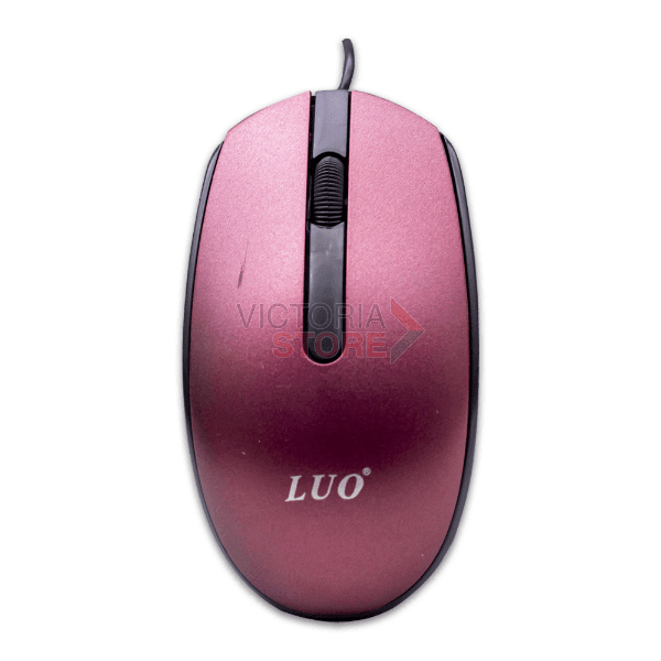 Mouse Óptico com Fio Luo Lu-3049 1000DPI USB-A Vermelho/Preto