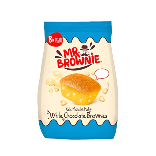 Brownies MR.BROWNIE Chocolate Branco 200G 8Unidades