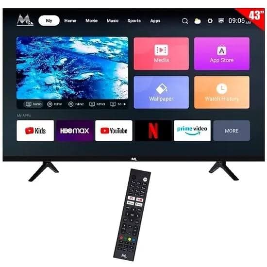 TV Mtek Smart LED 43" MK43AN1S HD Android 14 Aosp/wifi/hdmi/usb/u.slim