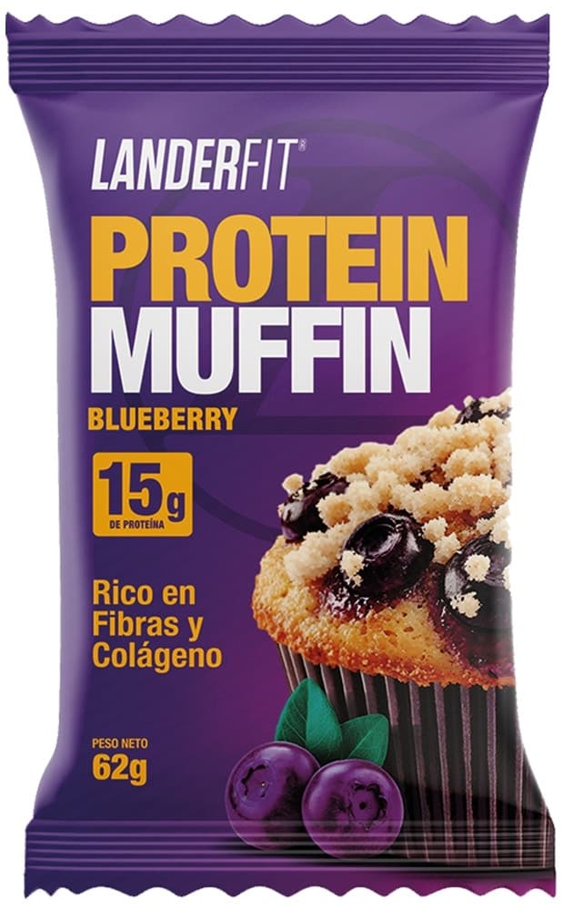 Muffin de Proteína Landerfit 15G Blueberry - 62G
