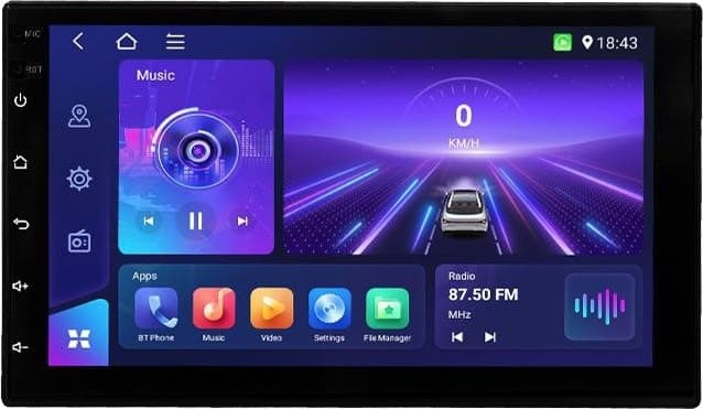 Multimídia Hetzer H-Pro 4G Android 15 7" Universal + Câmera de Ré