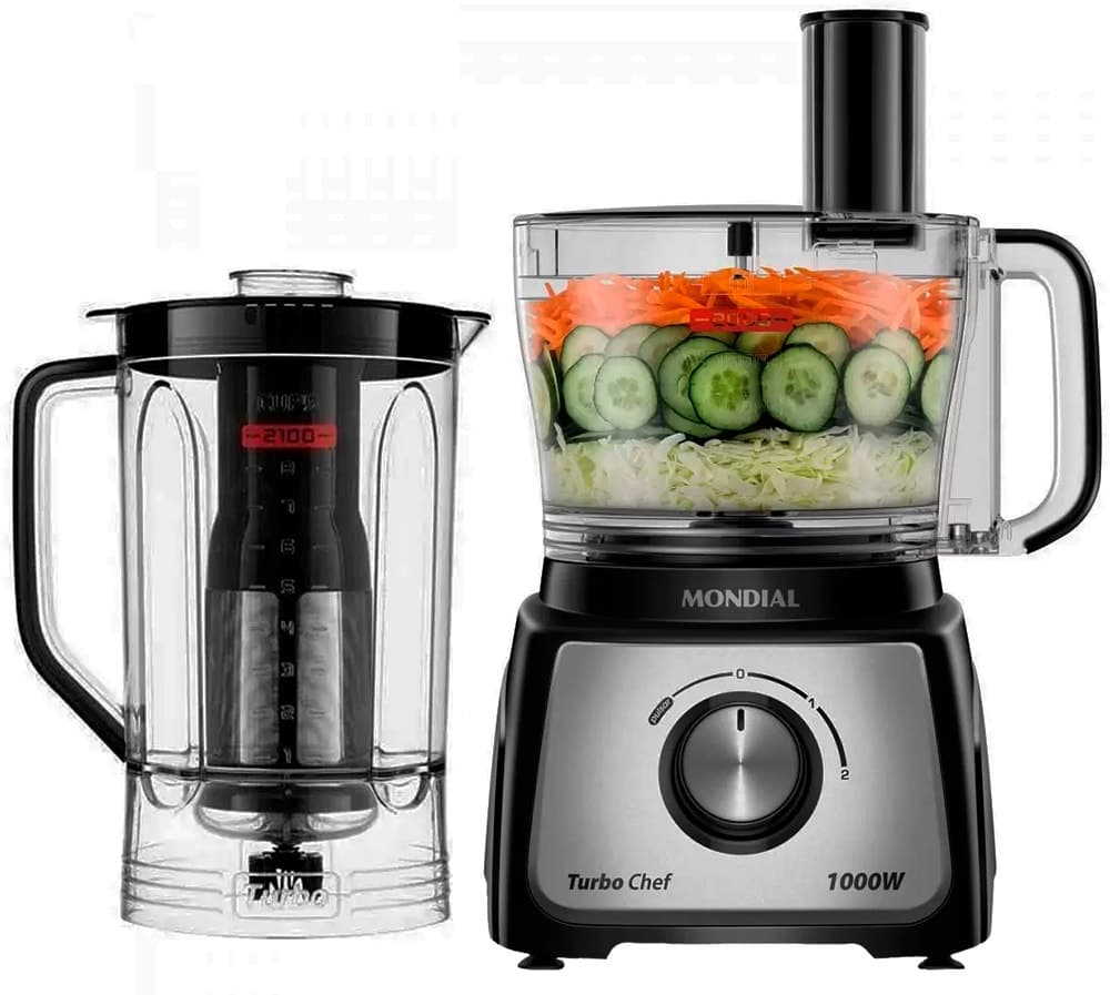Multiprocessador e Liquidificador Mondial 900W Preto