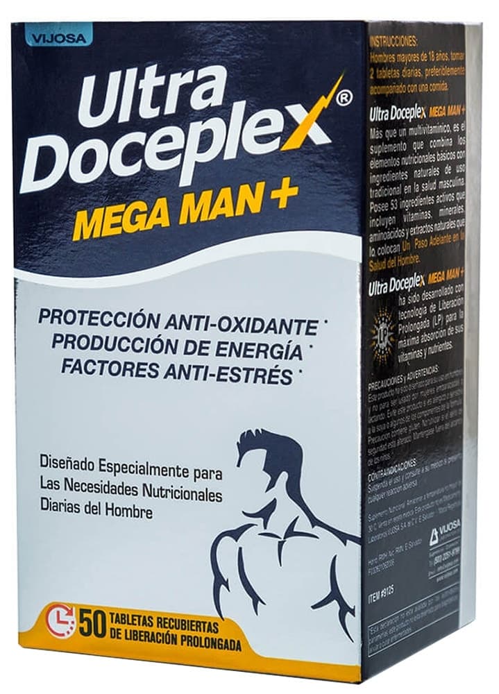 Multivitamínico Vijosa Ultra Doceplex Mega Man 50 Tabletes