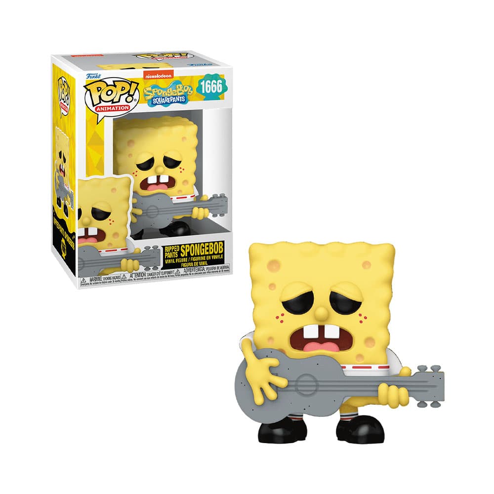 Boneco Funko Pop Animation Bob Esponja Calças Rasgadas Bob Esponja 1666