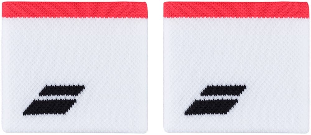 Munhequeira Babolat 5Ub1261 1089 Logo Wristband Branca/Strike Vermelha (1 Par)