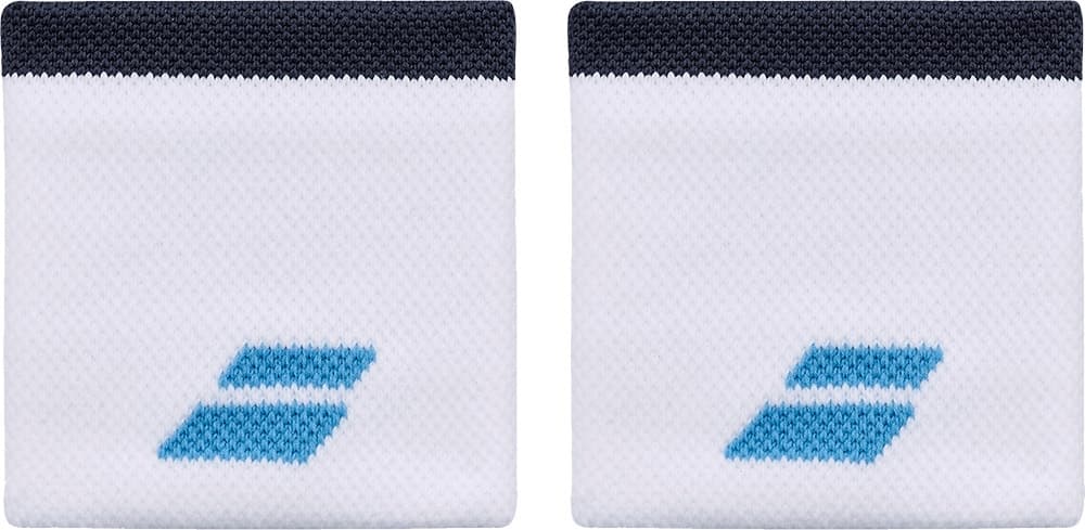 Munhequeira Babolat 5Ub1261 1099 Logo Wristband Branco/Azul Drive (1 Par)