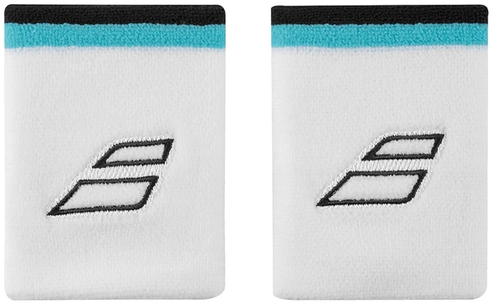 Munhequeira Babolat Terry Jumbo Wristband Branco/Azul Marinho (1 Par)