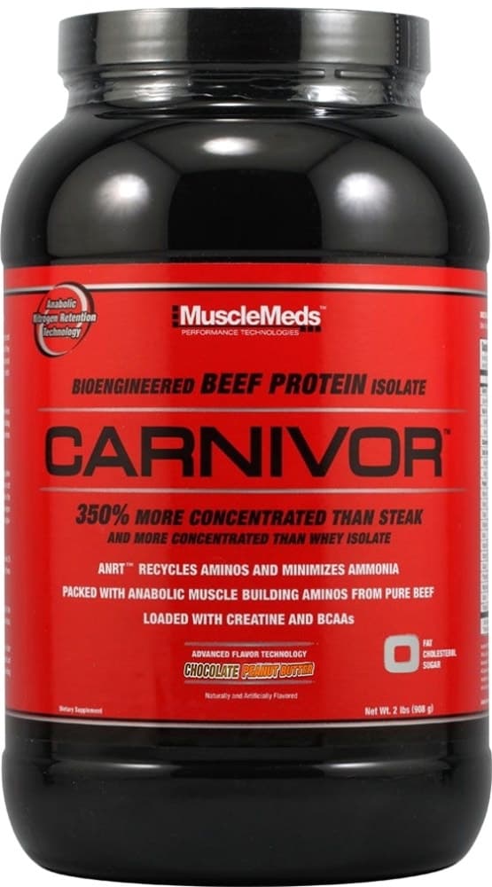 Proteína de Carne MuscleMeds Carnivor Chocolate Peanut Butter 1.008G