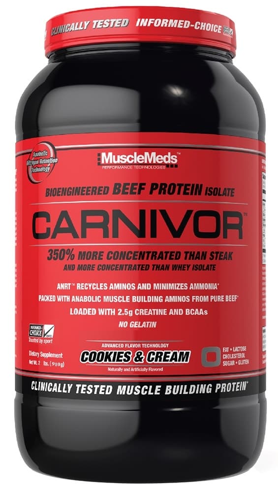 Proteína de Carne Musclemeds Carnivor Cookies & Cream 2LBS (910G)