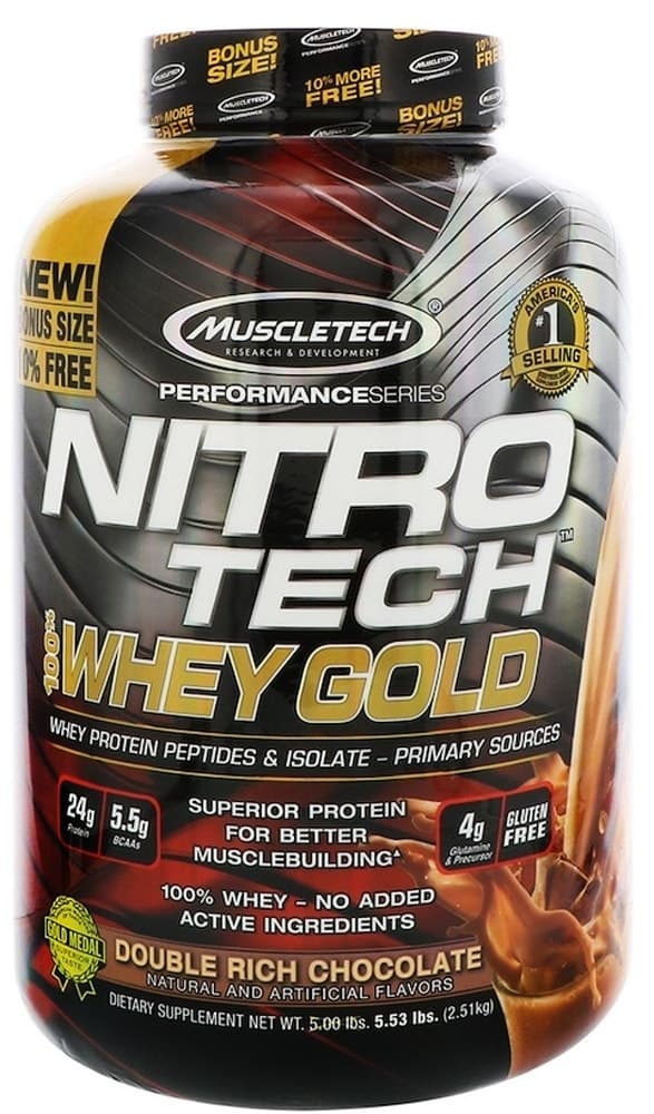 Whey Protein Gold Double Rich Chocolate Muscletech 2.51Kg