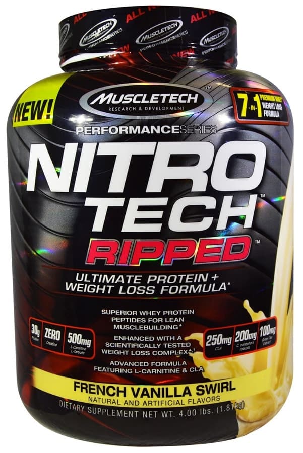 Suplemento Muscletech NitroTech Ripped French Vanilla Swirl 1.81Kg