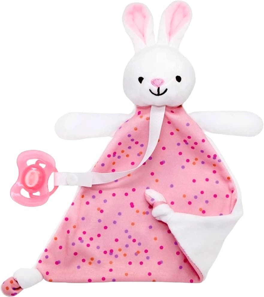 Naninha Coelho com Prendedor de Chupeta Buba (Rosa)