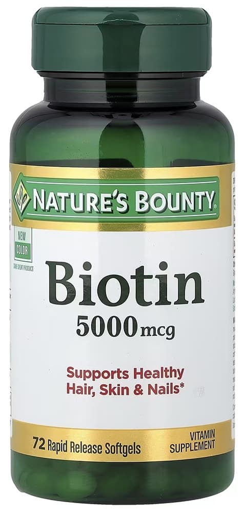 Biotina 5000MCG Nature's Bounty (72 Softgels)