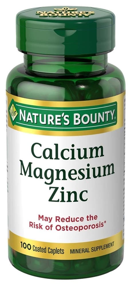 Cálcio Magnésio Zinco Nature's Bounty 100 Cápsulas