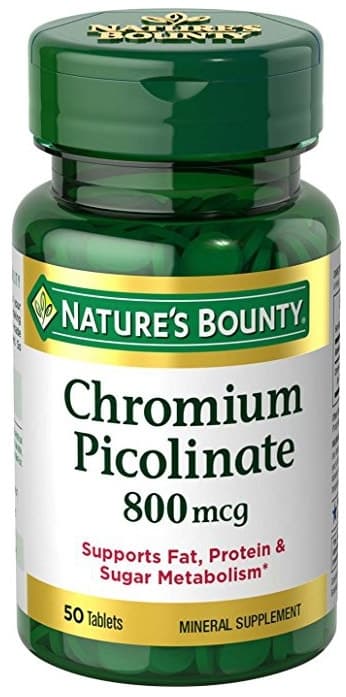 Picolinato de Cromo Nature's Bounty 800MCG 50 Tabletes