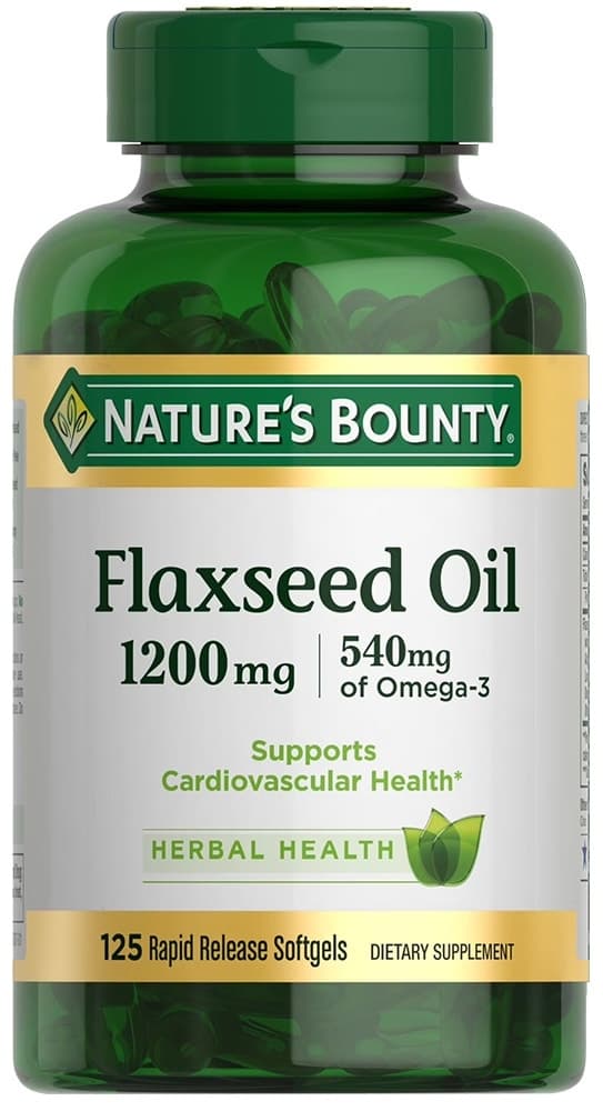 Óleo de Linhaça Nature's Bounty 1200MG (125 Cápsulas Gelatinosas)