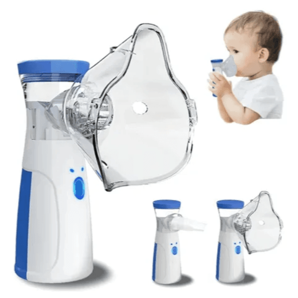 Nebulizador Portátil Jsl-W302 Mesh Nebulizer Recarregável Branco/Azul