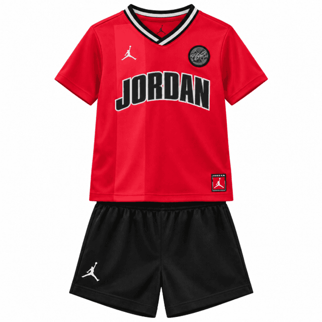 Conjunto Infantil Masculino Nike Jordan Mj Sport Jersey Mesh 85F547023 (6) Vermelho