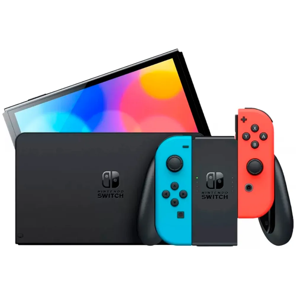 Consola Nintendo Switch OLED Heg-S-Kabaa 64GB Jp Bivolt Azul/Vermelho