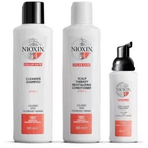 Kit de Tratamento Capilar Nioxin Sistema 4 (3 Peças) Shampoo + Condicionador + Tratamento